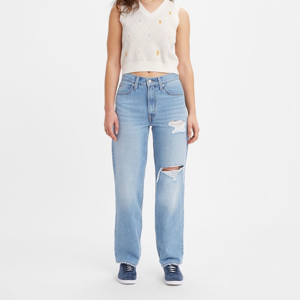 Levi’s 94 Baggy Jeans Destructed Indigo Wash Size 29